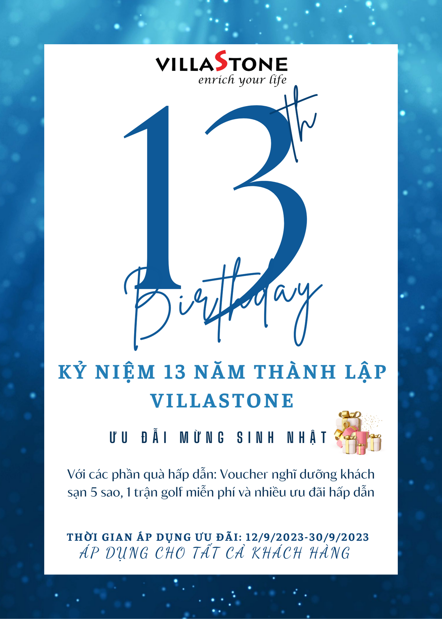 KỶ NIỆM 13 NĂM THÀNH LẬP VILLASTONE
