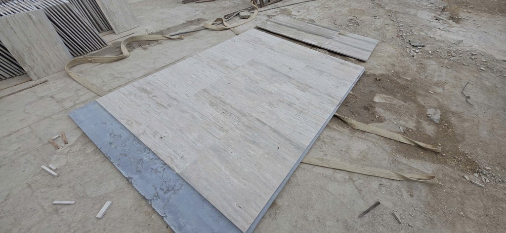Beige Travertine Veincut Container Loading