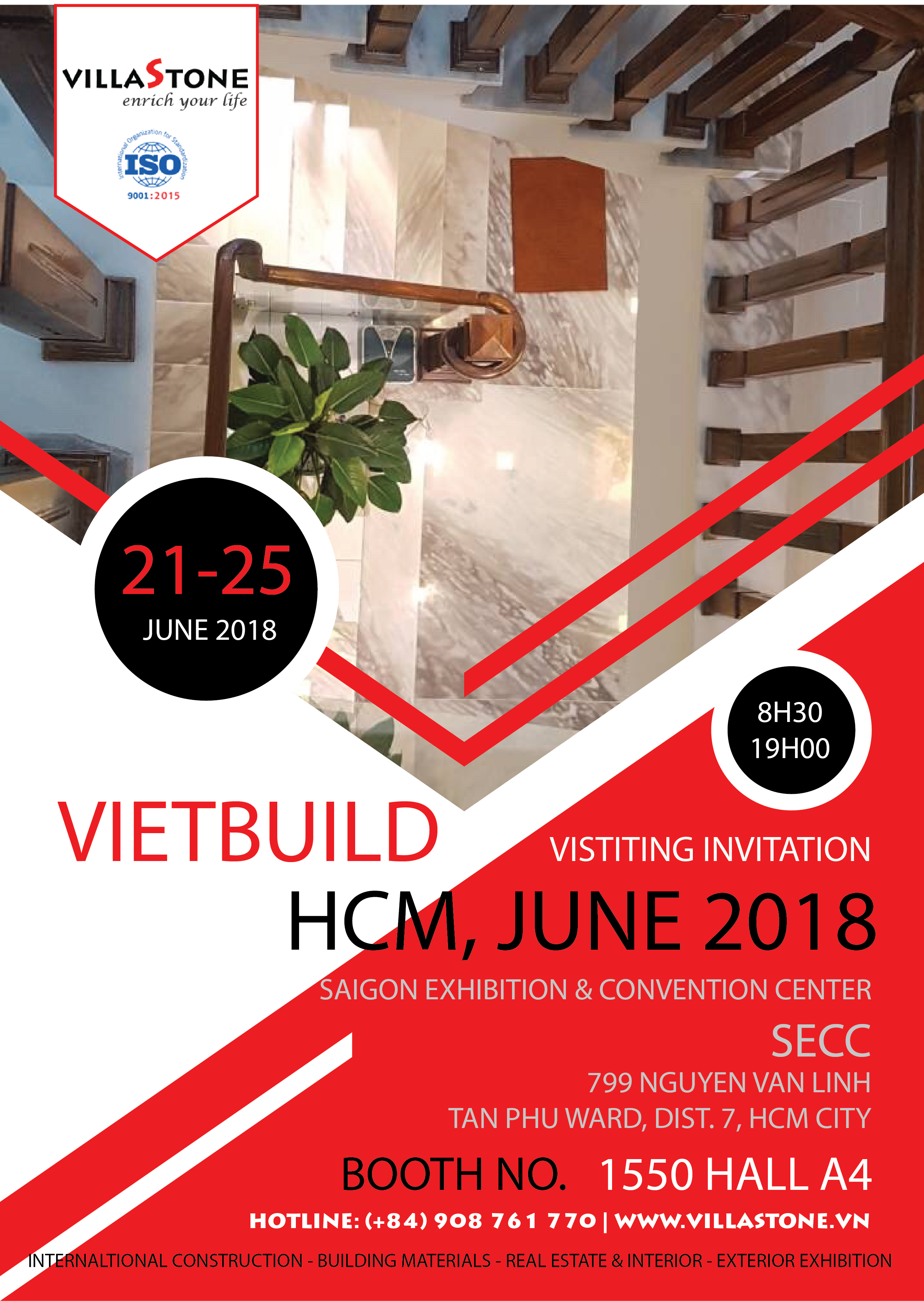 21-25 thang 6 2018: Triển lãm quốc tế về xây dựng - vật liệu xây dựng, bất động sản và trang trí nội thất Vietbuild 2018