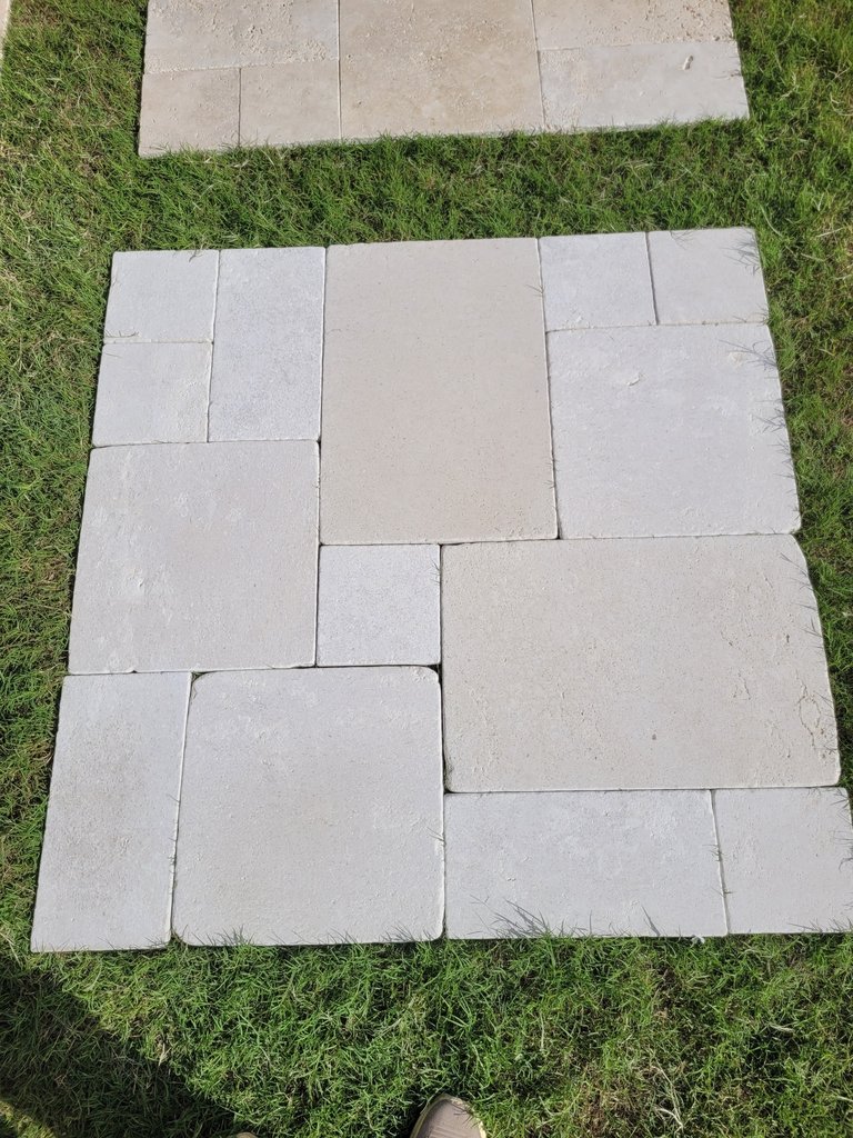 Purple limestone French Pattern Tumbled