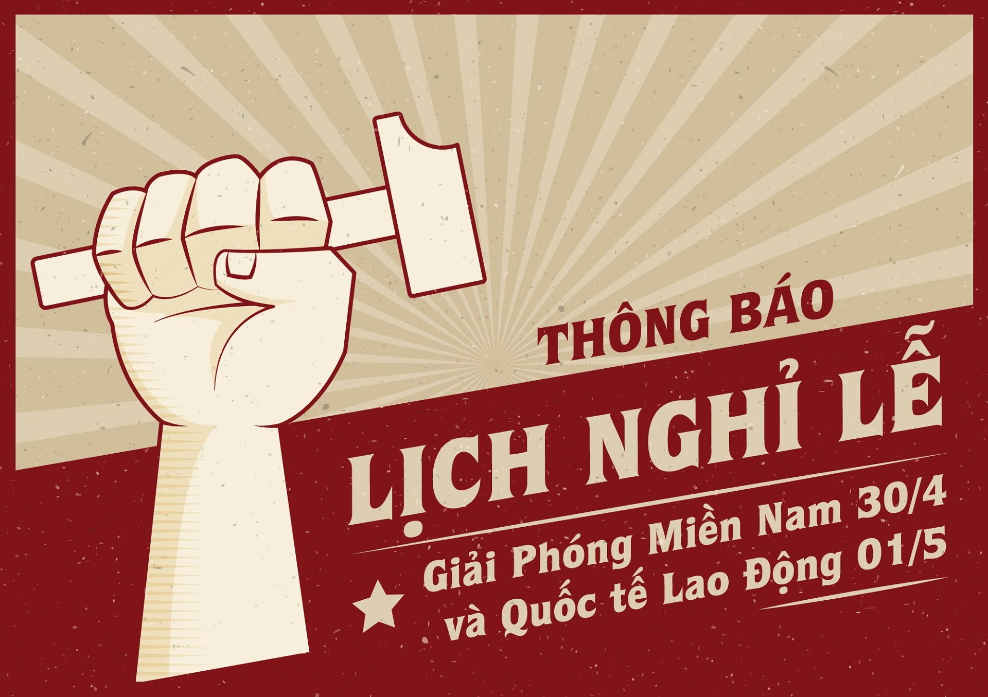 Thông báo nghỉ lễ 30/04-01/05