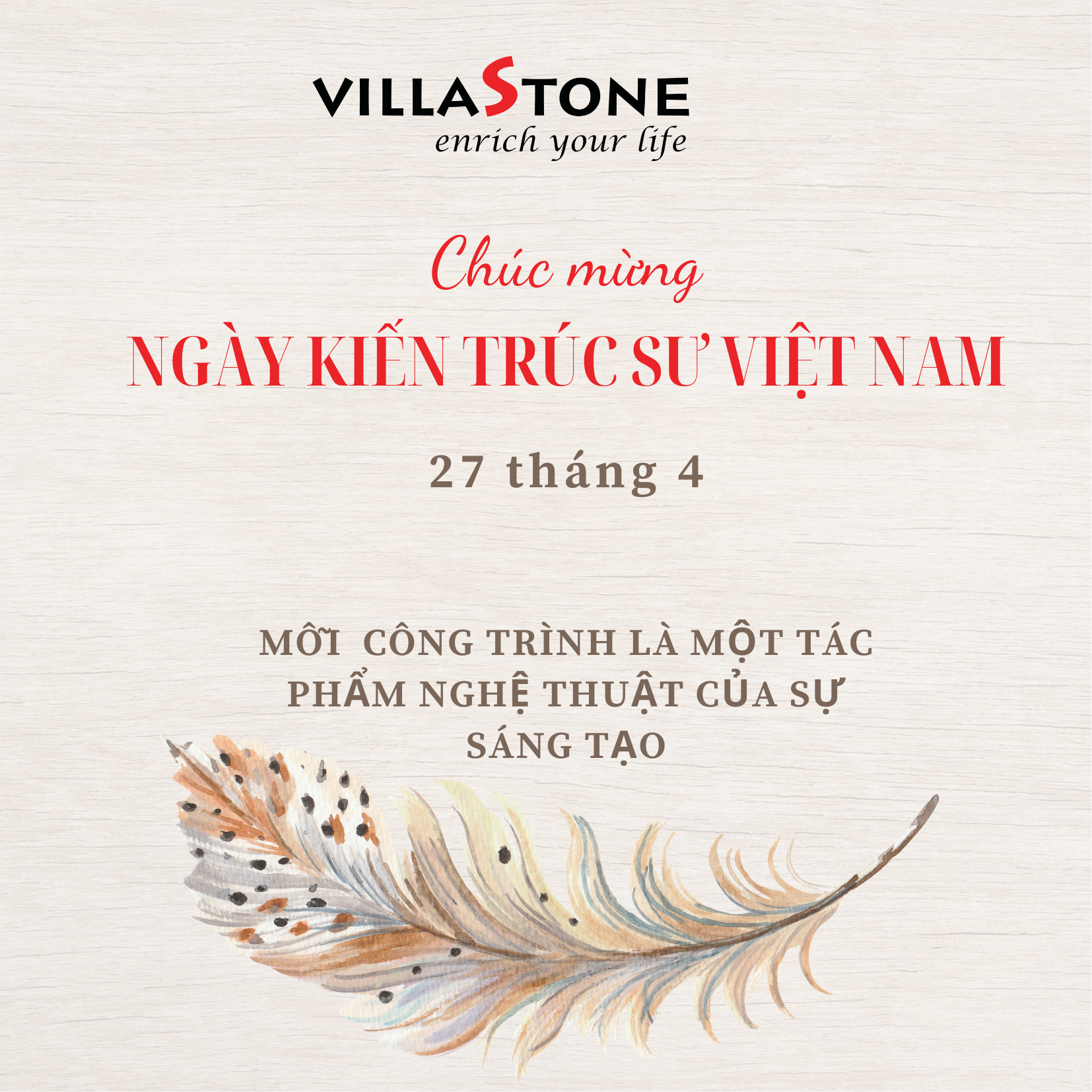 CHÚC MỪNG NGÀY KIẾN TRÚC SƯ VIỆT NAM